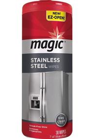 img 4 attached to 🧽 Stainless Steel Wipes for Appliances - Effortlessly Eliminates Fingerprints, Residue, Water Marks, and Grease - Perfect for Refrigerators, Dishwashers, Ovens and More - Pack of 30