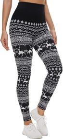 img 3 attached to 👖 Ultimate Women's Fleece Lined Leggings: High Waist, Tummy Control, Winter Thermal Yoga Pants for Slimming, Workout, and Running