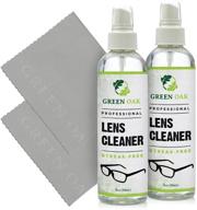👓 professional lens cleaner spray kit – green oak microfiber cloth included – ideal for eyeglasses, cameras, and lenses - effectively cleans fingerprints, dust, and oil – 2oz travel pack logo