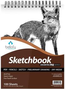 img 4 attached to 🎨 Bellofy 9x12 Inch Drawing Paper for Kids & Artists - Sketching Book with 64 Sheets, 95 GSM, Top Spiral Sketchpad - Ideal for Drawing, Dry Media, Charcoal, Colored Pencils - Art Paper Notebook for Kids