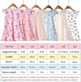 img 1 attached to 👗 Auranso Girls' Dressy Cotton Flutter Nightgown - Sleepwear and Clothing for a Good Night's Sleep