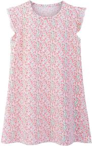 img 4 attached to 👗 Auranso Girls' Dressy Cotton Flutter Nightgown - Sleepwear and Clothing for a Good Night's Sleep