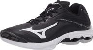 👟 blacksilver mizuno women's lightning volleyball shoes for women logo