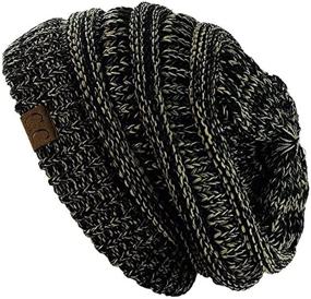 img 1 attached to 🧣 C.C Trendy Cable Knit Beanie Skully - Soft, Warm, Chunky and Stretchy