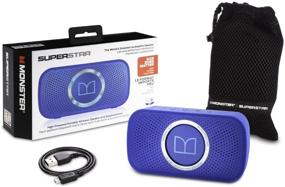 img 1 attached to Монстр MSP SPSTR BT BL N-BL WW Power Superstar высокой четкости Bluetooth-колонка (синяя) - ультракомпактная.