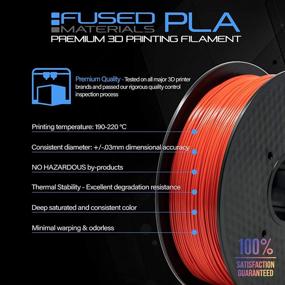img 1 attached to 🔴 Fusion Materials: Red PLA 3D Printer Filament - 1Kg Spool