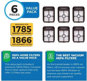 img 2 attached to VEVA Premium HEPA Filter Set for Bissell Model 1866 Crosswave and 1785 Series Vacuums - 6 Pack of Filters | Part #1608683