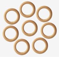 🔘 penta angel 10pcs 80mm natural unfinished solid wood rings - smooth wood circles for diy craft pendant connectors and jewelry making (80mm) logo