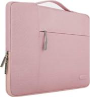 🎒 mosiso laptop sleeve for 13-13.3 inch macbook air, macbook pro, notebook computer - polyester multifunctional briefcase bag in pink logo