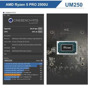 img 3 attached to 💻 UM250 Мини-ПК AMD Ryzen 5 Pro 2500U: Windows 10 Pro, Графика Radeon Vega 8, 16 ГБ DDR4 512 ГБ SSD, Тройной 4К@60 Гц, Intel WIFI6 AX200, BT5.1