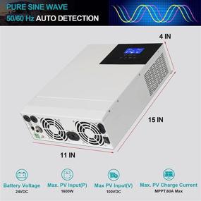 img 2 attached to Инвертор SOLAR POWLAND 3000W, для отключенной сети, чисто синусоидальных волн, 24V DC на 110V 120V AC, с встроенным зарядным контроллером MPPT 60A, для 24V свинцово-кислотных или литиевых аккумуляторов.