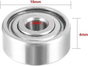 img 1 attached to 🔩 High-Performance Uxcell Shielded Miniature Bearing – 3mm x 10mm x 4mm