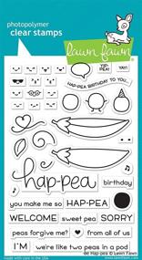 img 4 attached to Lawn Fawn Clear Stamps Hap Pea