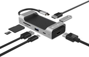 img 4 attached to 🔌 Ruishion 7-in-1 USB C Hub Multiport Adapter with 4K HDMI, 3 USB 3.0 Ports, PD Charging, SD & TF Card Reader - Compatible with Mac Pro, ChromeBook, and Other Type C Devices