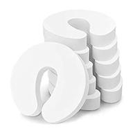 🚪 kp kool products - white color retail pack of 6 pinch guard door stoppers - baby proof doors - safety door stopper for kids - door finger pinch guard logo
