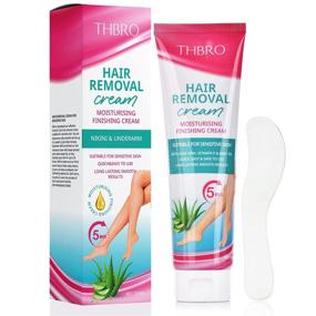 img 4 attached to 🔥 THBRO Hair Removal Cream: Painlessly Flawless Depilatory Solution for Men and Women - Skin-Friendly Hair Remover for Bikini, Arms, Legs, and Armpits