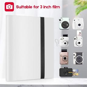 img 1 attached to Ablus 360 Pockets Mini Photo Album for Fujifilm Instax Mini Camera, Polaroid Snap, Z2300, SocialMatic Instant Cameras & Zip Instant Printer (White) - Enhanced SEO-Friendly Product Name