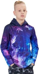 img 3 attached to Idgreatim Kids 3D Printed Hooded Sweatshirt with Pocket - Warm and Thick Pullover for Boys and Girls Ages 5-16 Years