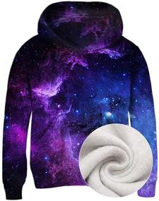img 4 attached to Idgreatim Kids 3D Printed Hooded Sweatshirt with Pocket - Warm and Thick Pullover for Boys and Girls Ages 5-16 Years