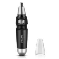 ultimate men's grooming solution: suprent nose and ear hair trimmer - wet & dry use, extended battery life, travel-friendly logo