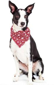 img 1 attached to ARING PET Cotton Dog Bandana - Triangle Bibs Scarf for 🐶 Small to Large Dogs and Cats, Dog Bandanas for Better Style and Function