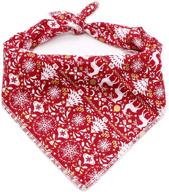 aring pet cotton dog bandana - triangle bibs scarf for 🐶 small to large dogs and cats, dog bandanas for better style and function логотип