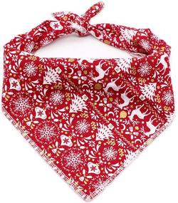 img 4 attached to ARING PET Cotton Dog Bandana - Triangle Bibs Scarf for 🐶 Small to Large Dogs and Cats, Dog Bandanas for Better Style and Function