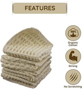 img 3 attached to 🧽 Soft Scrubber Dish Cloth - 6 Pack, Cotton, Plastic-Free, Synthetic Free, Toxin-Free, Biodegradable