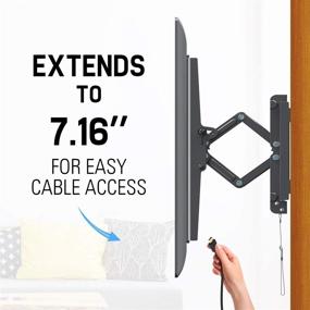 img 3 attached to 📺 Optimized Tilting TV Wall Mount by Mounting Dream for 42-70 inch TVs, with 7.16" Advanced Extension Arm, VESA 600×400mm, Fits 16-24 inch Wood Studs, Holds up to 100LBS