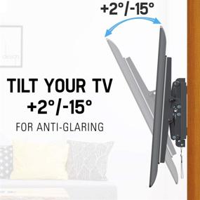 img 1 attached to 📺 Optimized Tilting TV Wall Mount by Mounting Dream for 42-70 inch TVs, with 7.16" Advanced Extension Arm, VESA 600×400mm, Fits 16-24 inch Wood Studs, Holds up to 100LBS