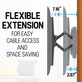 img 2 attached to 📺 Optimized Tilting TV Wall Mount by Mounting Dream for 42-70 inch TVs, with 7.16" Advanced Extension Arm, VESA 600×400mm, Fits 16-24 inch Wood Studs, Holds up to 100LBS