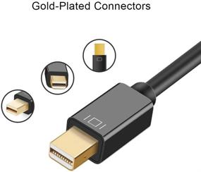 img 2 attached to 🔌 Премиум 4K Мини DisplayPort в HDMI VGA DVI адаптер для MacBook/iMac - CableCreation 3-в-1 Покрытый золотом переходник Thunderbolt Mini DP