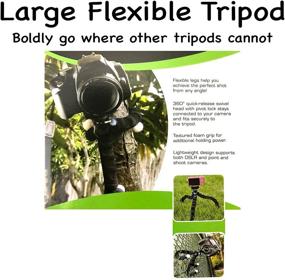 img 2 attached to 📷 SIMA STV-BPL: Large Bendable Grippy Tripod with Flexible Foam Legs - 8 inches