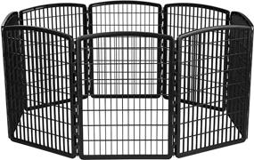 img 4 attached to 🐾 Convenient and Spacious: IRIS USA 34'' Exercise 8-Panel Pet Playpen with Door