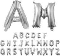 baokai large silver foil letter balloons - 16 inch - ideal for birthday, wedding, anniversaries, party decorations - a-z (26 letters) логотип