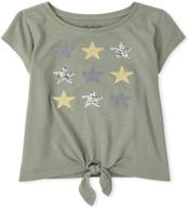 👚 girls' graphic front tops, tees & blouses for children's place clothing logo