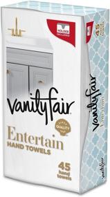 img 4 attached to Vanity Fair Entertain Disposable Hand Towel Set 🎉 - 45 Paper Hand Towels with Holder (Designs Vary)