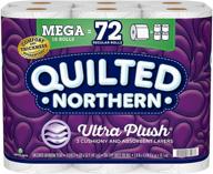 🧻 quilted northern ultra plush 3-ply toilet paper - 18 mega rolls (equivalent to 72 regular rolls) logo