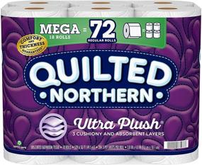 img 4 attached to 🧻 Quilted Northern Ultra Plush 3-Ply Toilet Paper - 18 Mega Rolls (Equivalent to 72 Regular Rolls)