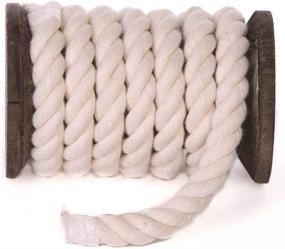 img 3 attached to 🧵 Ravenox Natural White Twisted Cotton Rope, 1/2 Inch x 10 Feet, Made in the USA, Strong Triple-Strand Rope for Sports, Décor, Pet Toys, Crafts, Macramé &amp; Indoor Outdoor Use