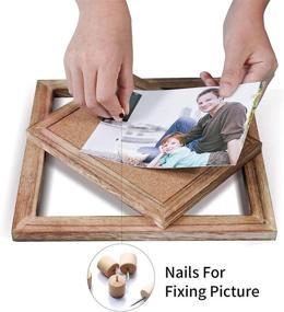 img 1 attached to 🏞️ Enhance Your Décor with Rustic 5x7 Wood Picture Frames - Farmhouse Wall Decor (5x7-4 Pack)