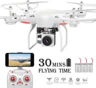 📸 wifi 4k hd camera live video rc quadcopter with altitude hold, gravity sensor function, rtf - perfect for beginner flying experience (drone) logo