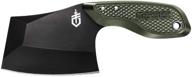 🔪 gerber gear 30-001694 tri-tip mini cleaver: compact fixed blade knife with sheath - green логотип