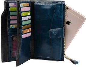 img 3 attached to 👛 YALUXE Genuine Leather Women's Wallets with RFID Blocking – Stylish Handbags & Wallets