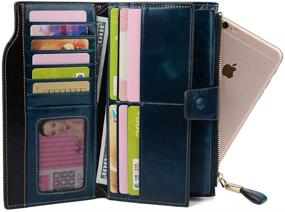 img 2 attached to 👛 YALUXE Genuine Leather Women's Wallets with RFID Blocking – Stylish Handbags & Wallets