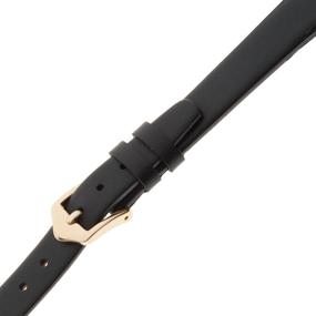 img 2 attached to Gilden Ladies Flat Black Leather Watch Band F60: Timeless Classic in Calfskin – Sizes 6-14mm