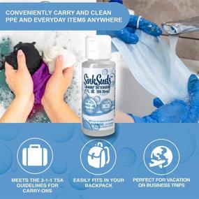 img 2 attached to SinkSuds Travel Laundry Detergent Liquid Soap + Odor Eliminator, TSA Compliant, 2 oz Bottle, Clear (798)