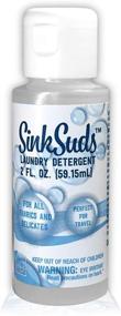 img 4 attached to SinkSuds Travel Laundry Detergent Liquid Soap + Odor Eliminator, TSA Compliant, 2 oz Bottle, Clear (798)