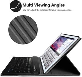 img 1 attached to Съемная беспроводная клавиатура COO для iPad Keyboard Case 9,7 - Новый iPad 2018 (6-го поколения), iPad Pro 2017 (5-го поколения), iPad Air 2/1 - Магнитное автоматическое сна/пробуждение (черный с черной клавиатурой)