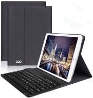 съемная беспроводная клавиатура coo для ipad keyboard case 9,7 - новый ipad 2018 (6-го поколения), ipad pro 2017 (5-го поколения), ipad air 2/1 - магнитное автоматическое сна/пробуждение (черный с черной клавиатурой) логотип